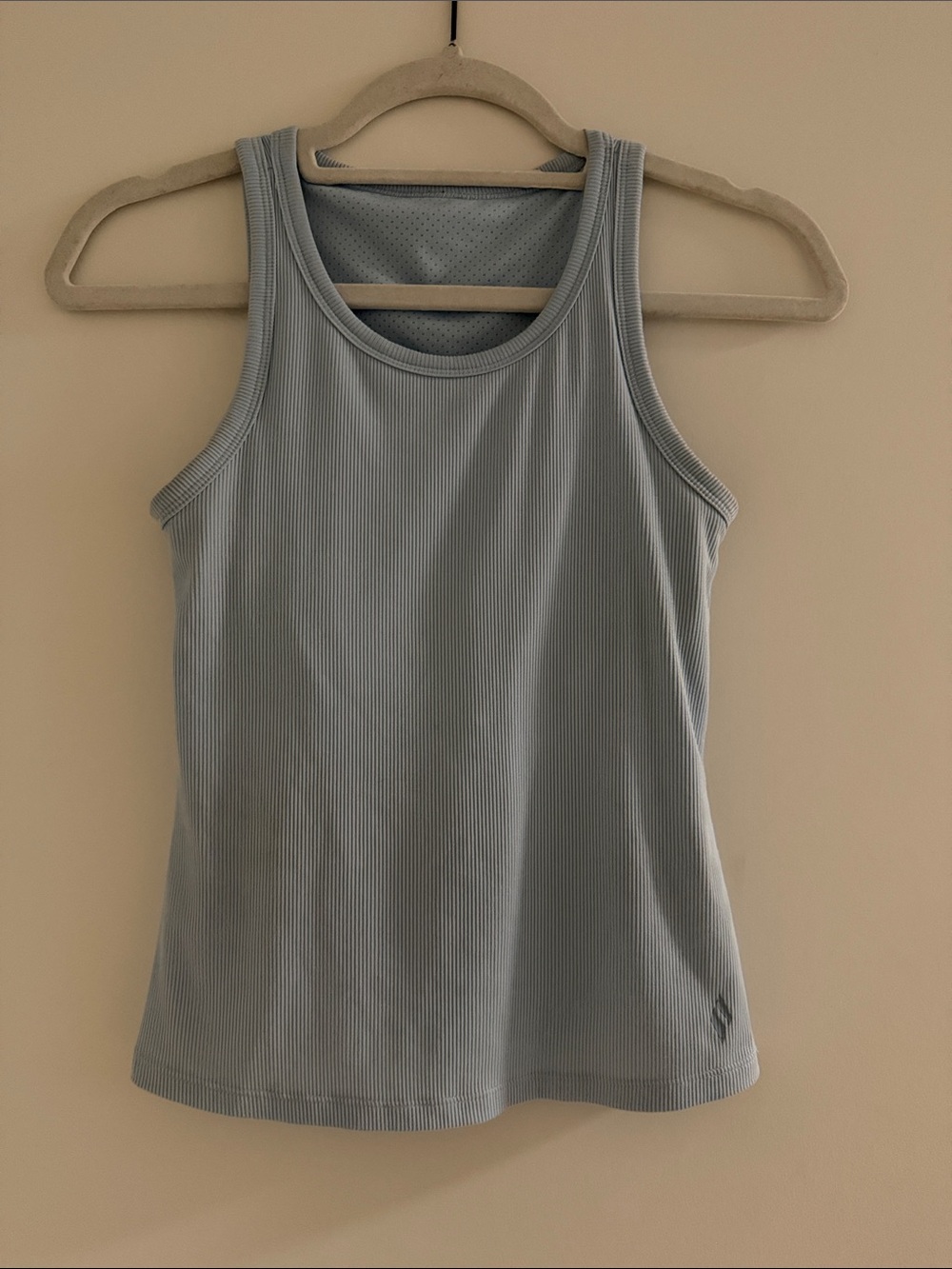 Light Blue Ribbed Tank Top